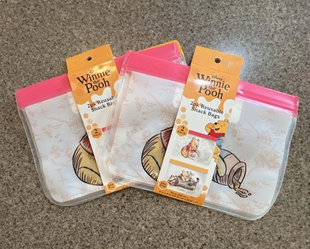 Disney Winnie the Pooh 2pk Reusable Snack Bags